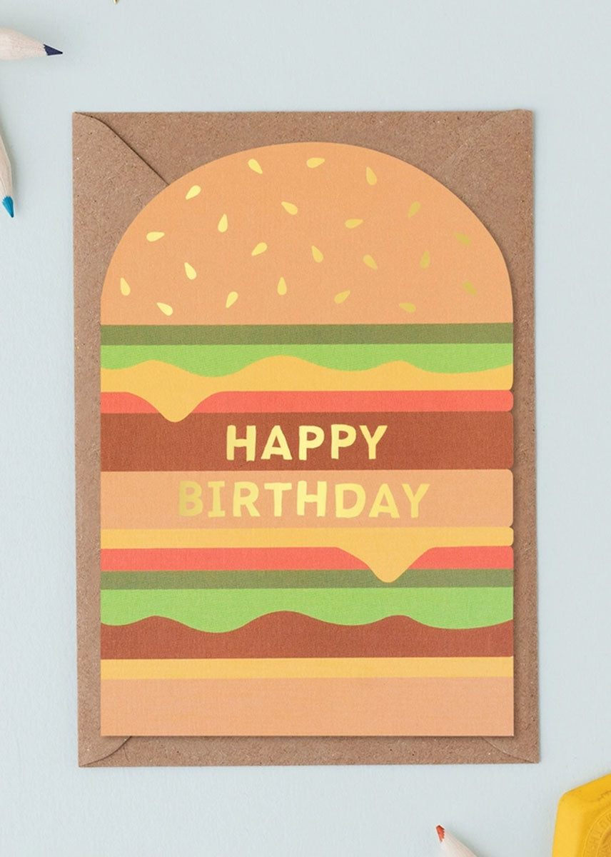 Cheeseburger Birthday Card