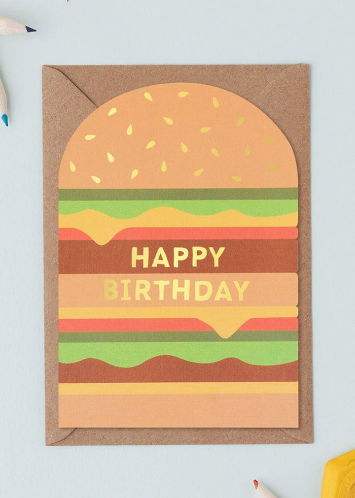 Cheeseburger Birthday Card