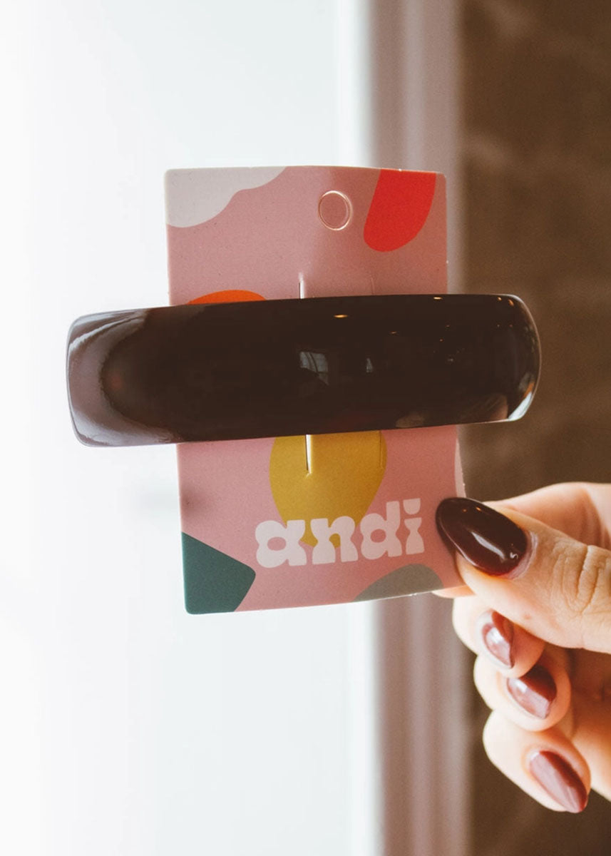 Bar Barrette - Dark Brown