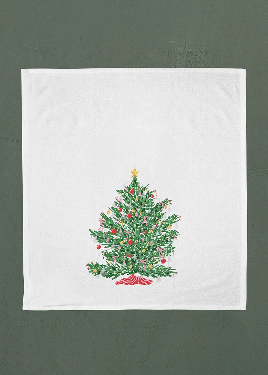 Festive Christmas Tree Tea Towel