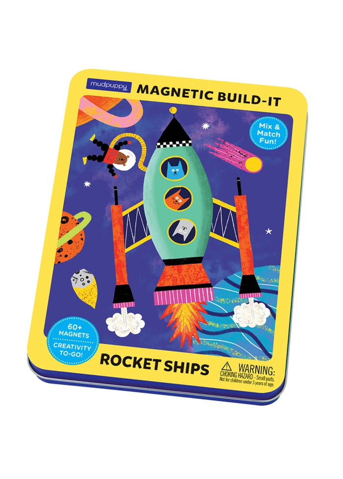 Rocket Ships Magnetic Build-It Set