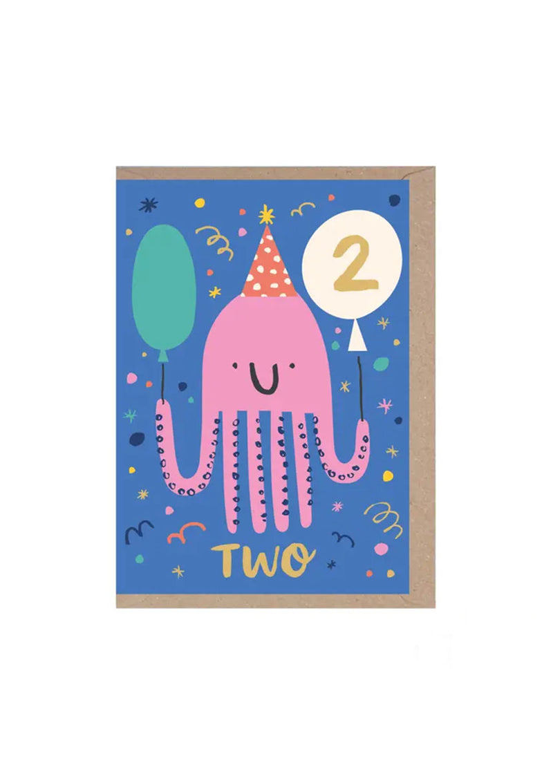 Two Octopus Birthday Card