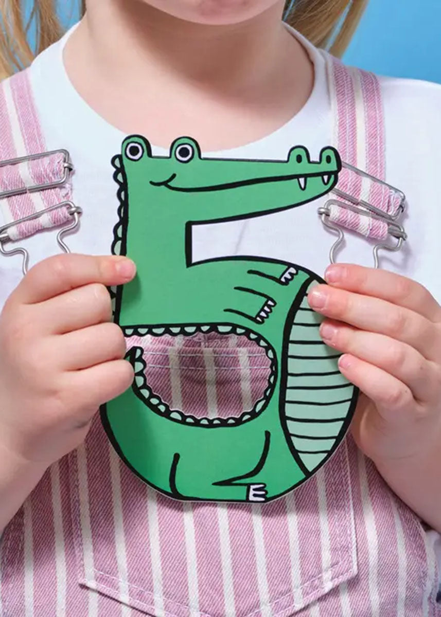 Croc 5th Birthday Card