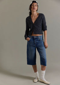 School Girl Cardi - Charcoal Heather