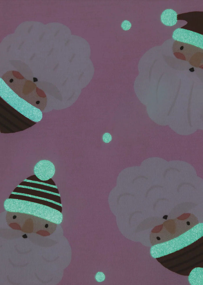 Santa Glow Pajama Set - Pink