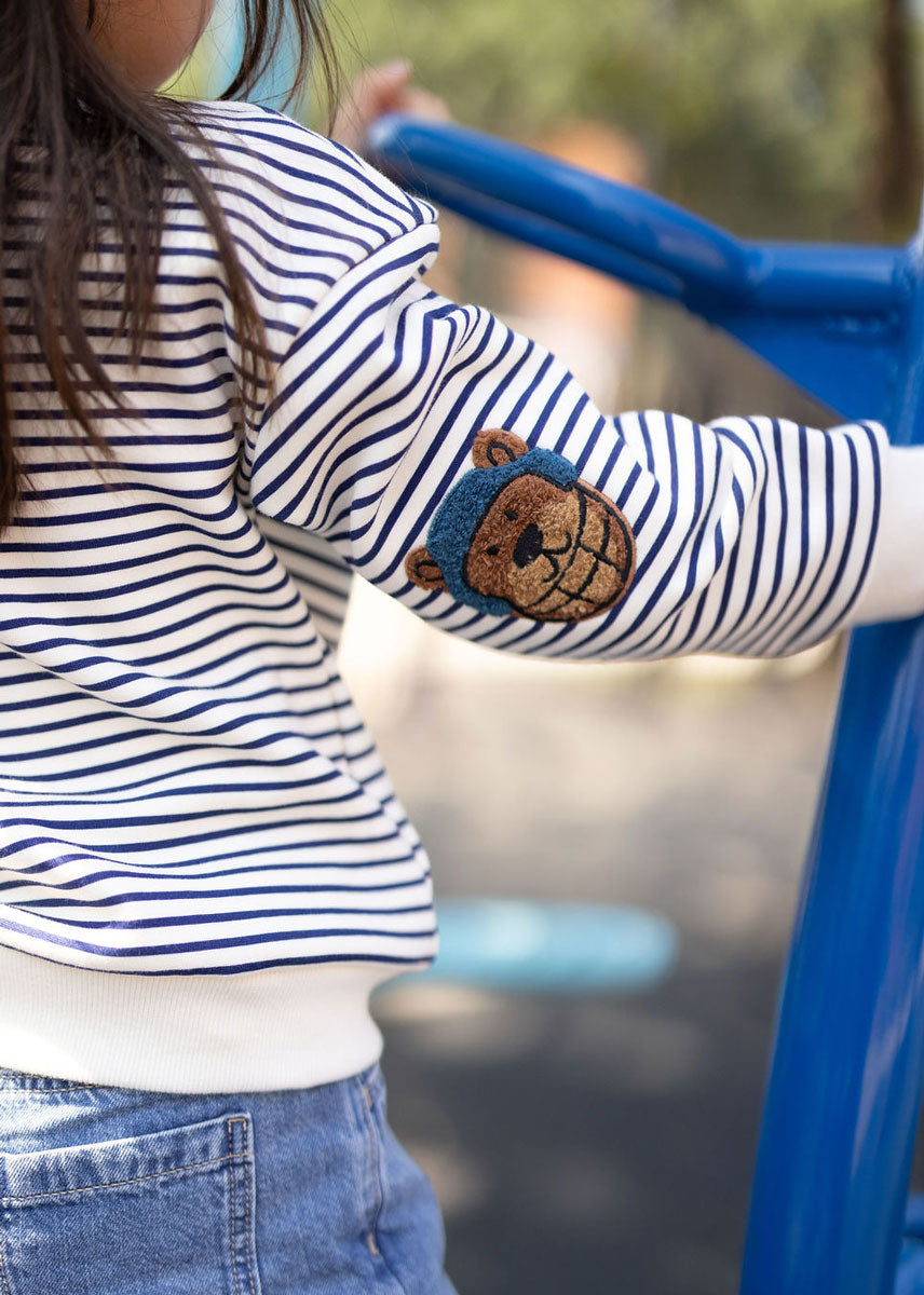 Chicago Football Striped Patch Sweatshirt