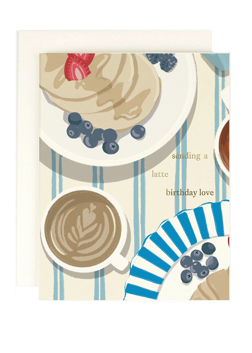 Latte Love Birthday Card