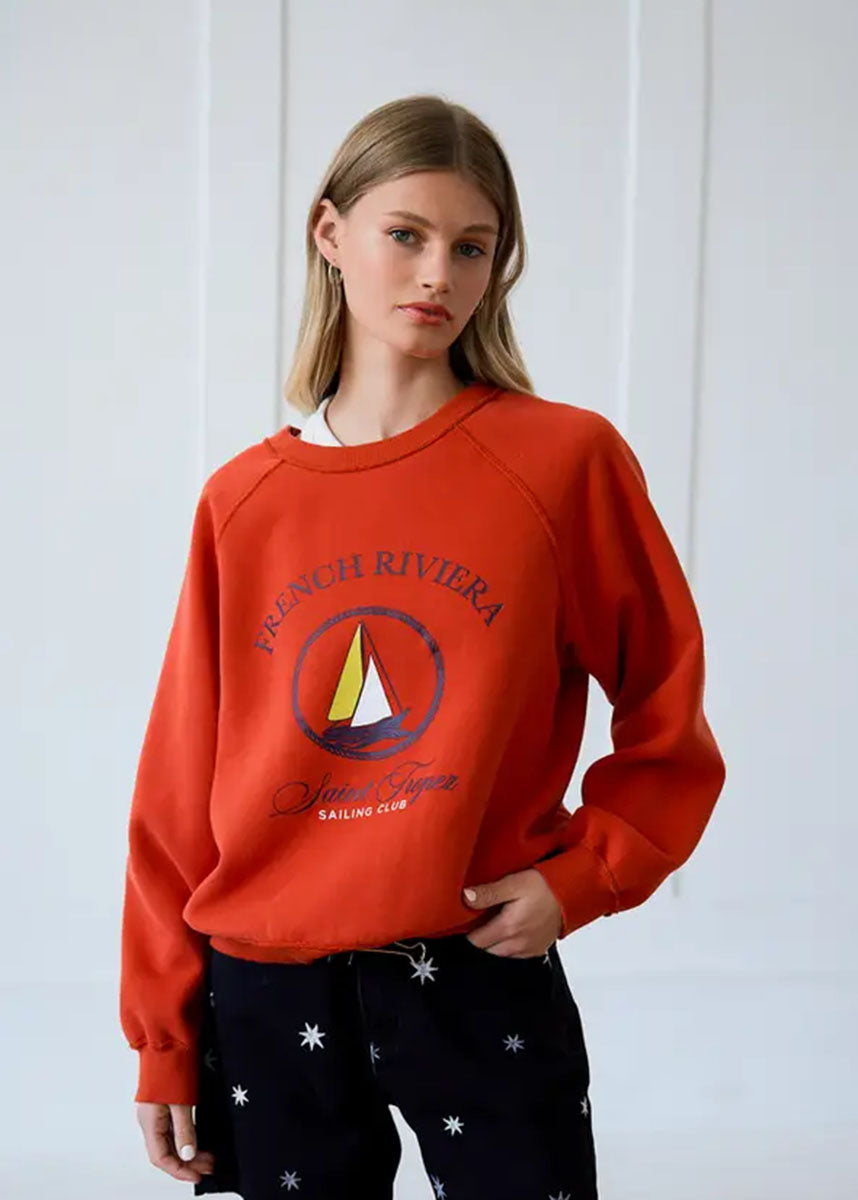 French Riviera Sailing Club Sweatshirt - Red