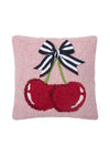 Ribbon Cherries Hook Pillow