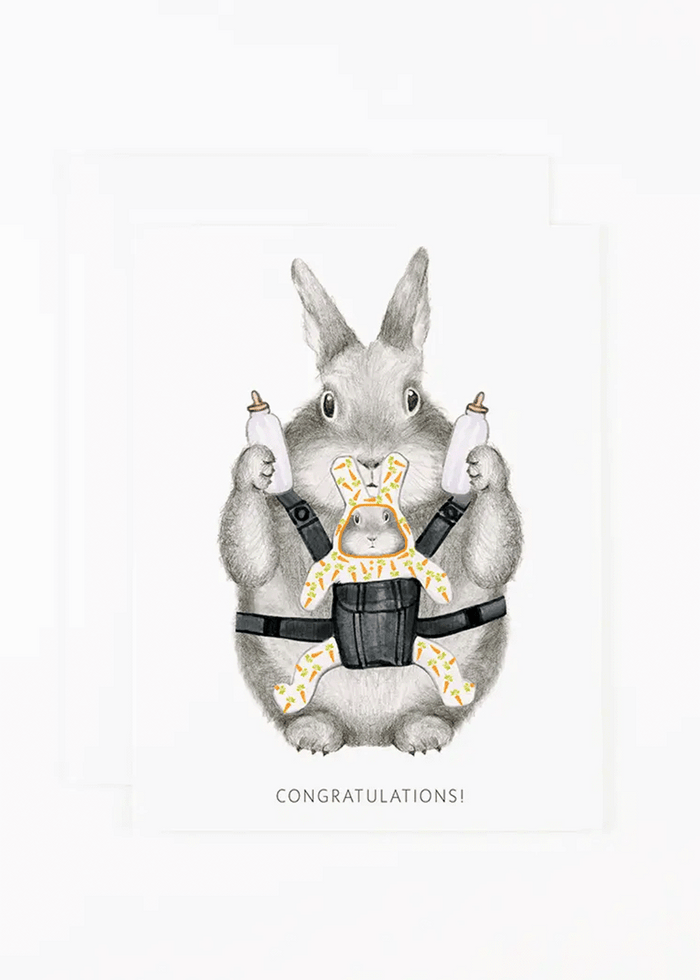 Bunny And Baby Greeting Card