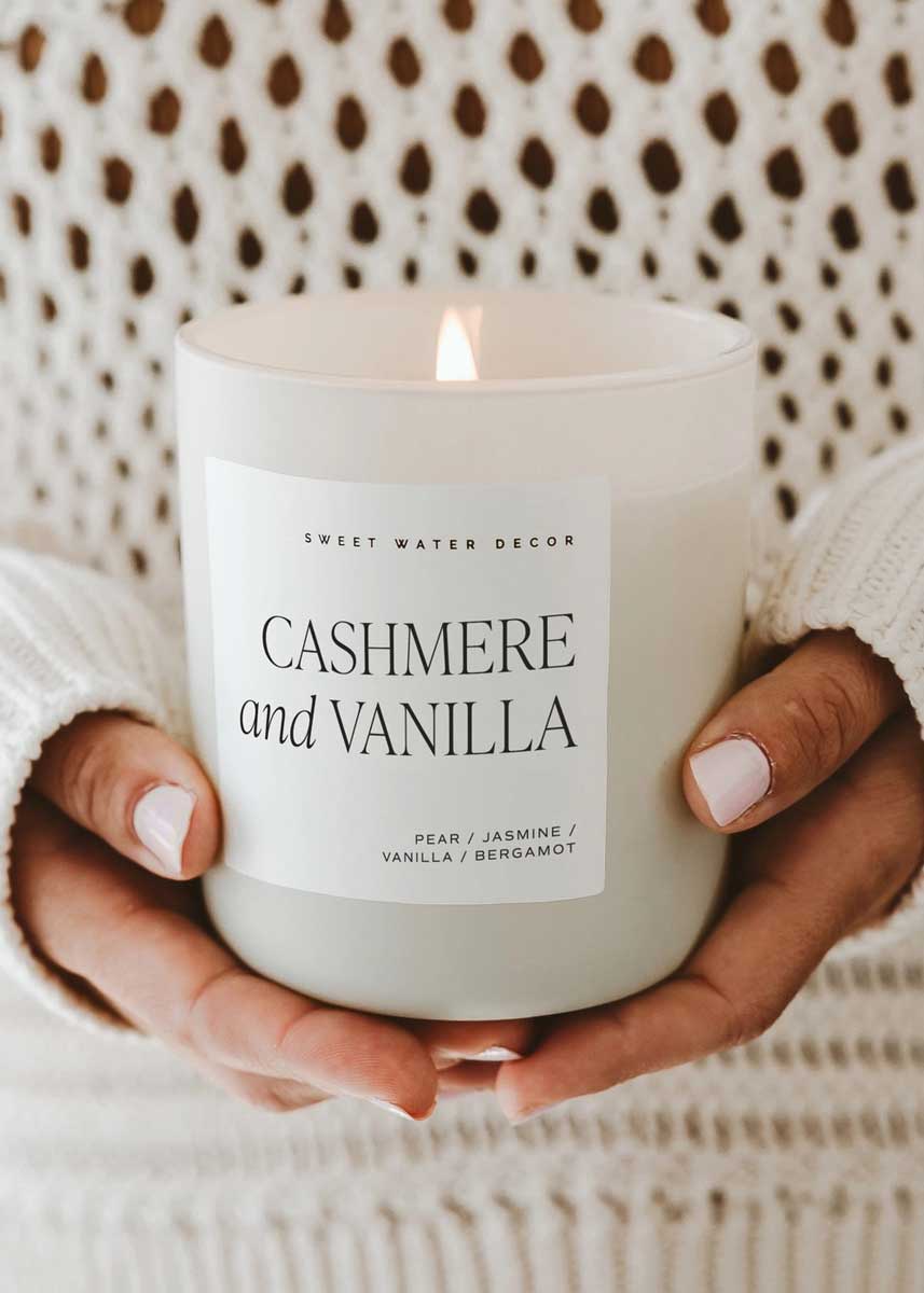 Cashmere and Vanilla Soy Candle - 15oz