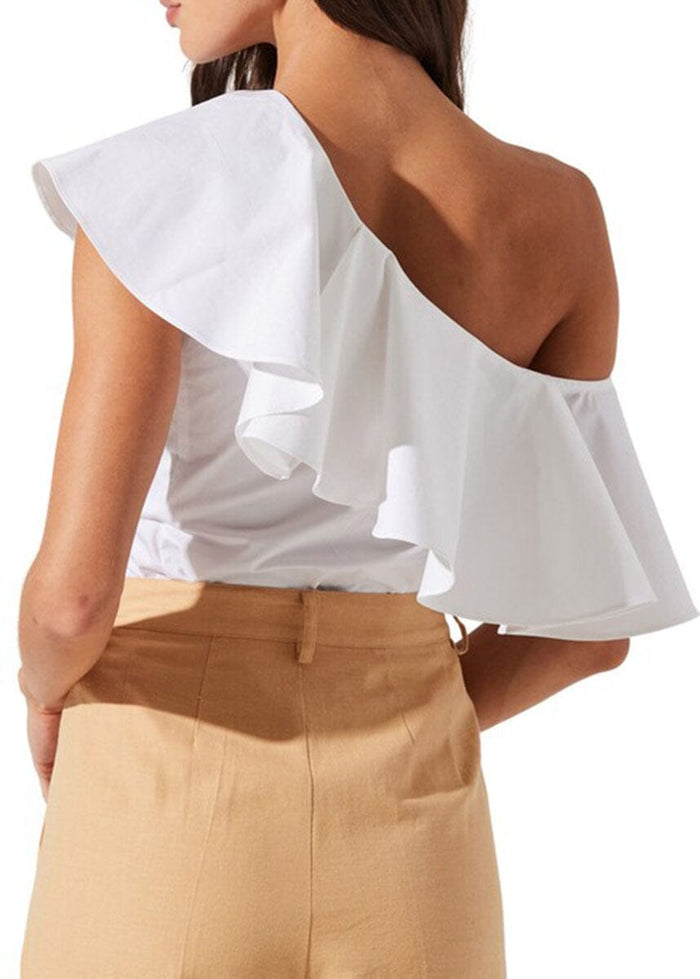 Felixa Ruffle Top - White