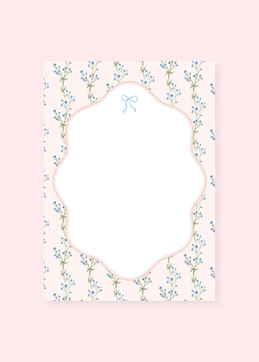 Watercolor Floral Bow Notepad