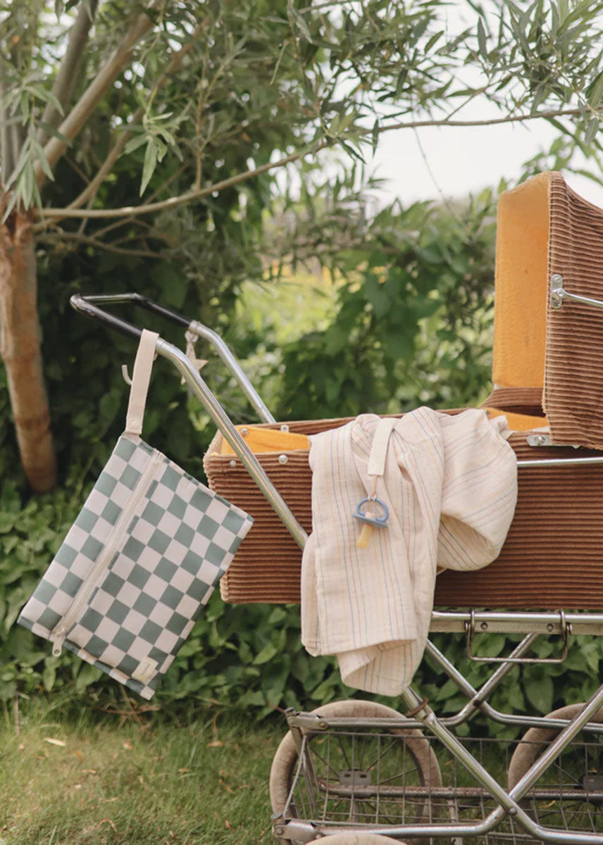 Organic Cotton Muslin Swaddle Blanket - Retro Stripes