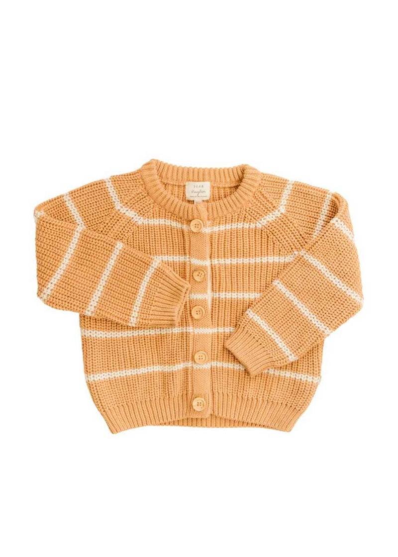 Cream Acorn Stripe Knit Cardigan
