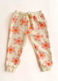 Floral French Terry Two-Tone Set - Pink & Ivory