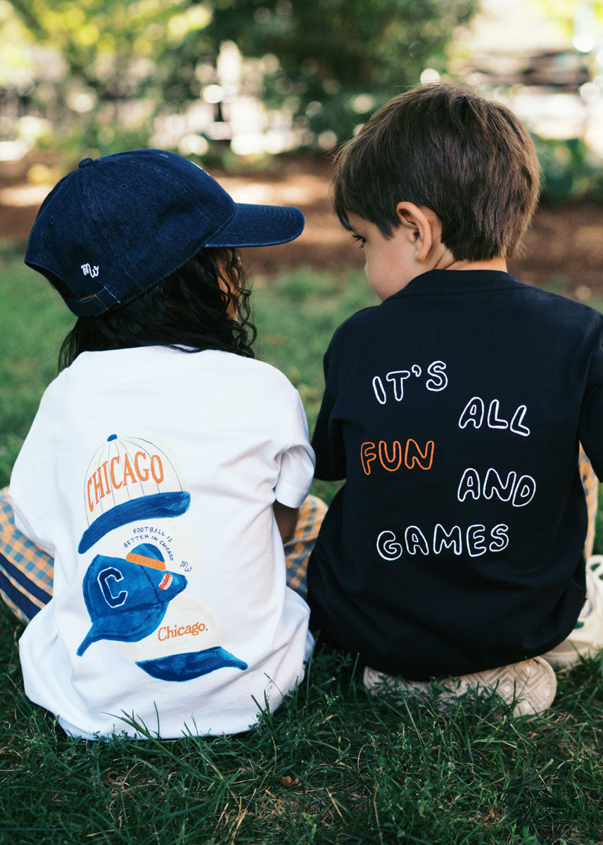 Chicago Hat Stack Toddler Tee - White