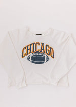 Chicago Football Vintage Crop Sweatshirt