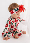 Christmas Bows Zipper Romper