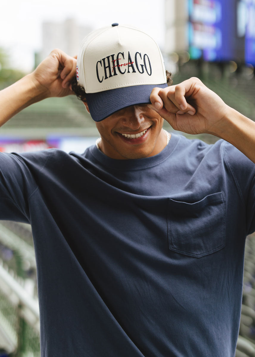 Chicago Cubs Forever Two-Tone Puff Hat - Navy