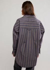 Freddie Striped Shirt - Grey Combo