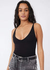 Seamless V-Neck Cami - Black