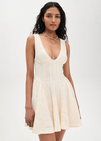 Can't Help It Mini Dress - Champagne Sugar Comb