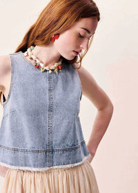 Aqualina Top - Bleu Jean