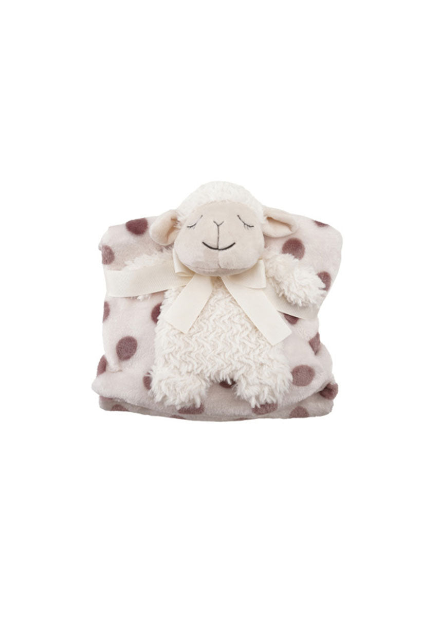 Polka Dot Baby Blanket & Plushie Set
