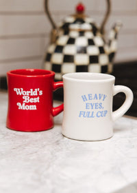 Heavy Eyes, Full Cup Diner Mug
