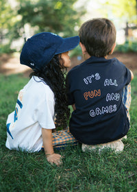 It's All Fun & Games Toddler Tee - Navy