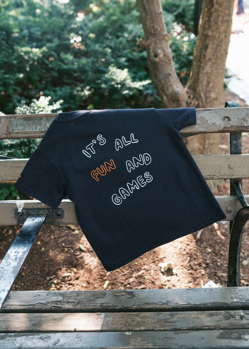 It's All Fun & Games Toddler Tee - Navy