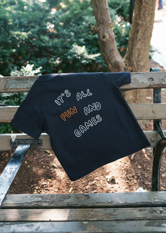 It's All Fun & Games Toddler Tee - Navy