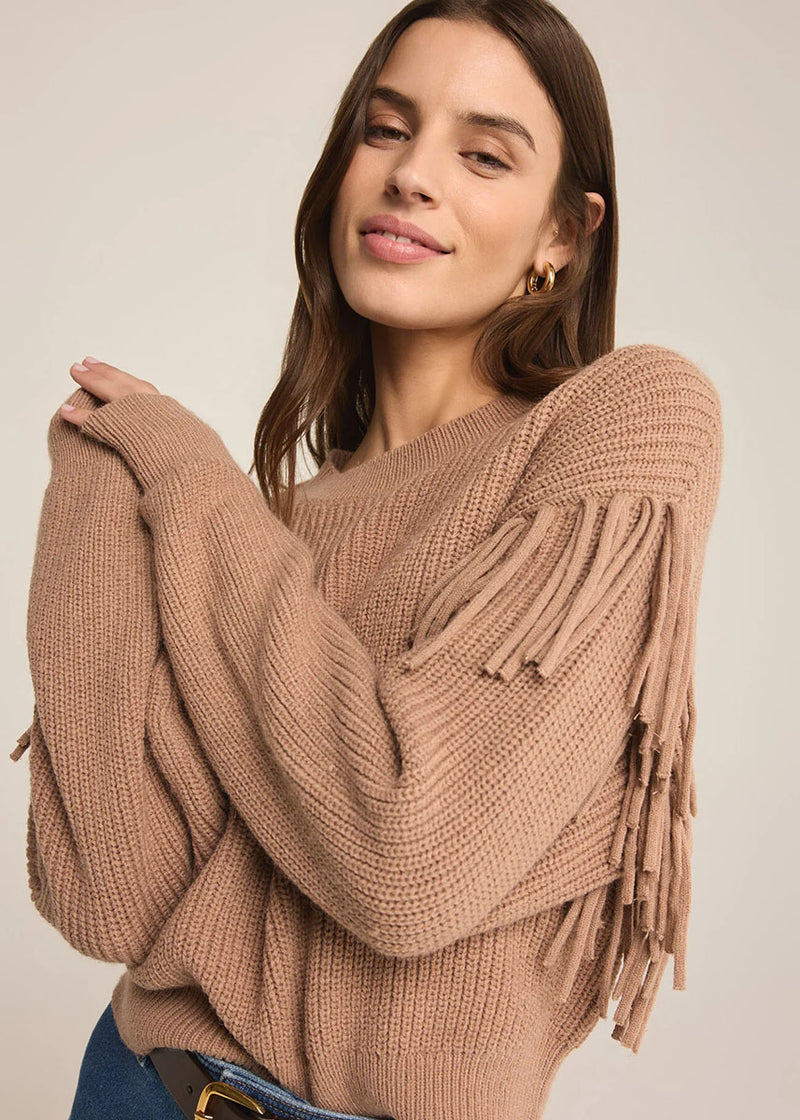 On The Fringe Sweater - Campfire