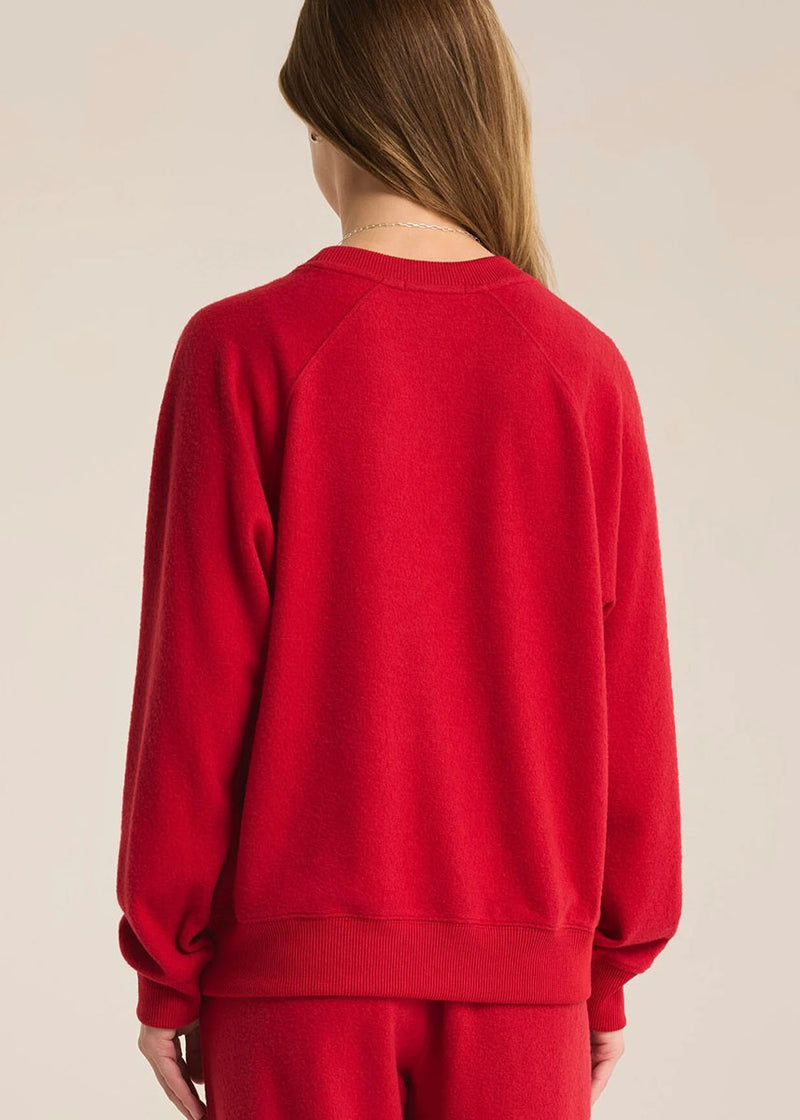 Cassie Merry Long Sleeve Top - Haute Red