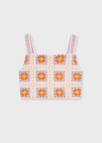 Ivy Crochet Tank Top - Bone