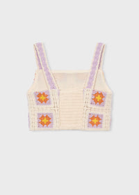 Ivy Crochet Tank Top - Bone