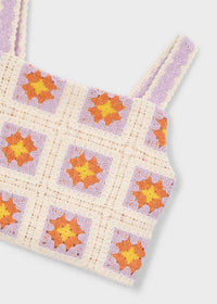 Ivy Crochet Tank Top - Bone