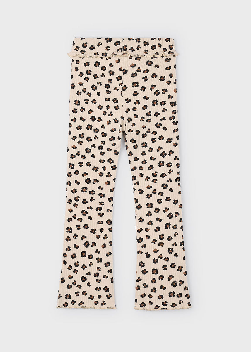 Ellison Rib Knit Flare Leggings - Sand