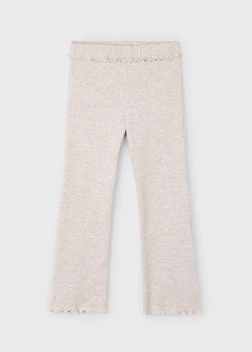 Ellison Rib Knit Flare Leggings - Heather Sand