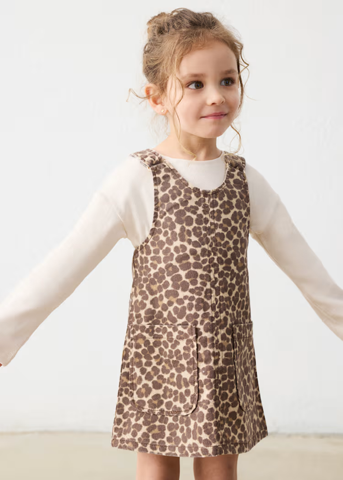 Paola Twill Dress - Leopard