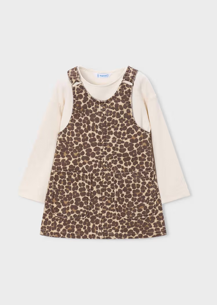 Paola Twill Dress - Leopard
