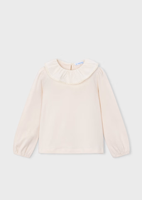 Joan Ruffled Neckline Top - Soy