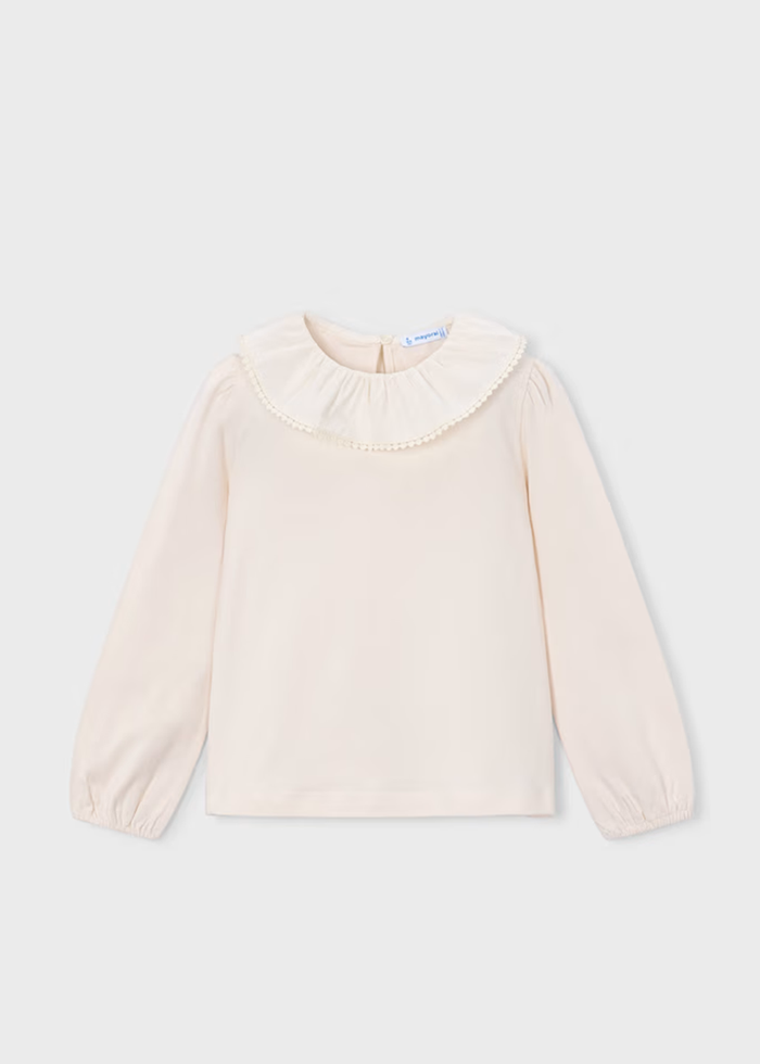Joan Ruffled Neckline Top - Soy