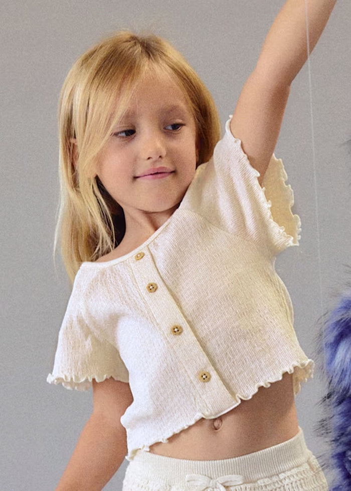 Mackenzie Button Down Top - Bone