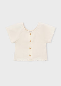 Mackenzie Button Down Top - Bone