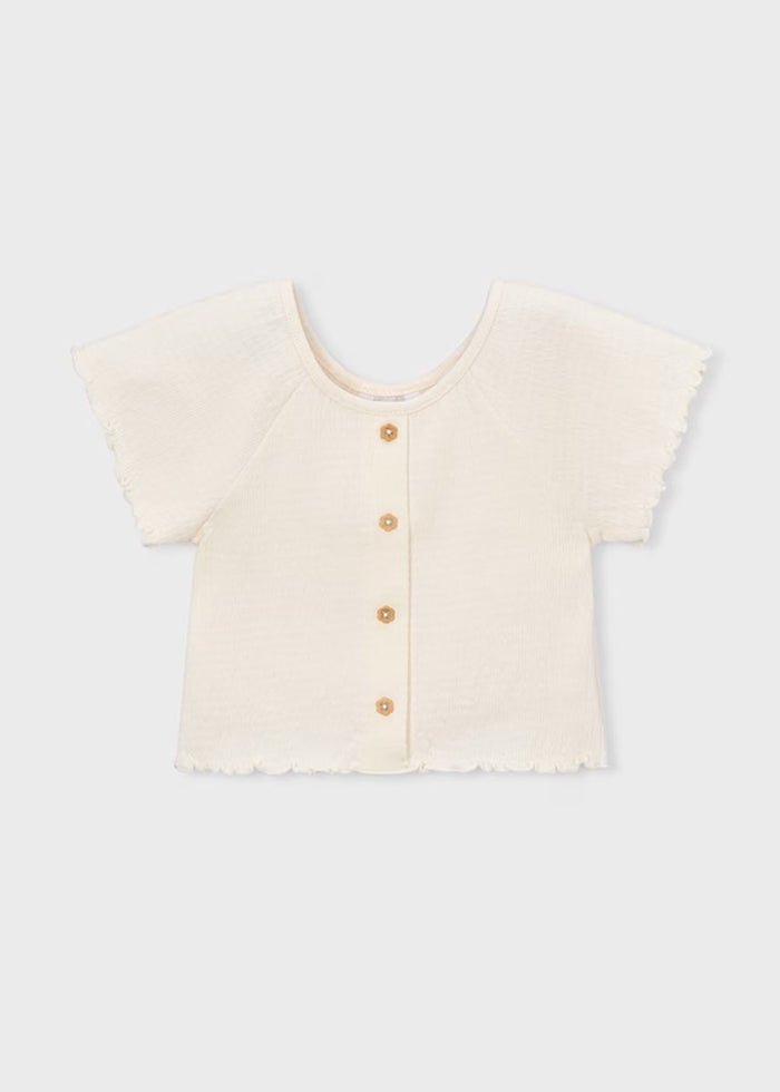 Mackenzie Button Down Top - Bone