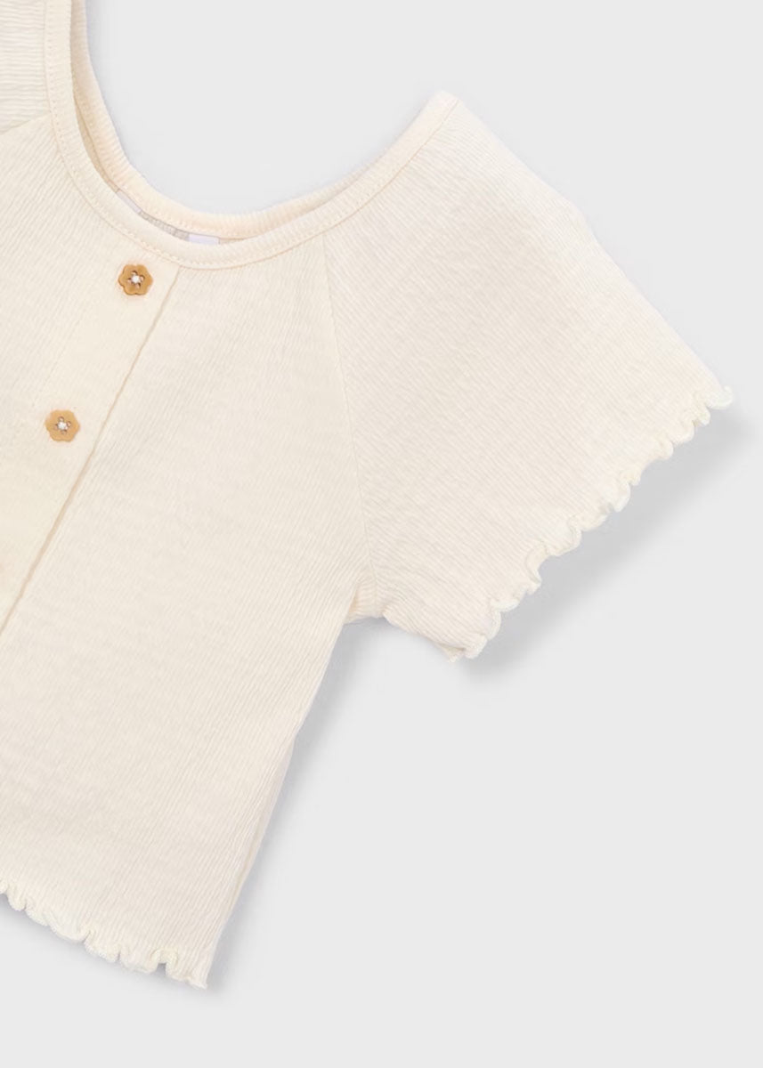 Mackenzie Button Down Top - Bone