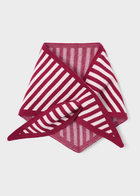 Augusta Striped Sweater With Scarf - Cherry