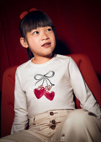 Rory Heart Long Sleeve Tee - Macchiato